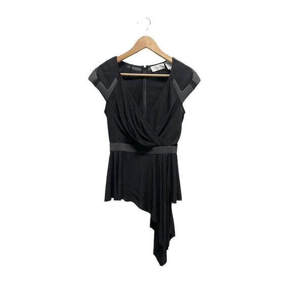 NWOT‎ Byron Lars Asymmetrical Mesh Top in Black Size 2 - Picture 1 of 10